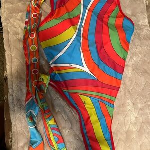 Emilio Pucci Multicolor One Piece Swimsuit